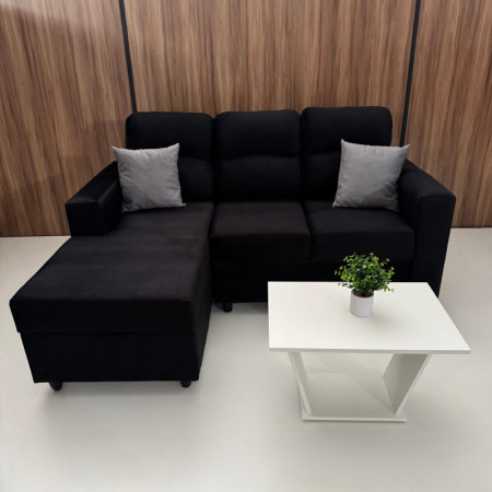 SOFA SAN LORENZO 2 + CHAISE NEGRO