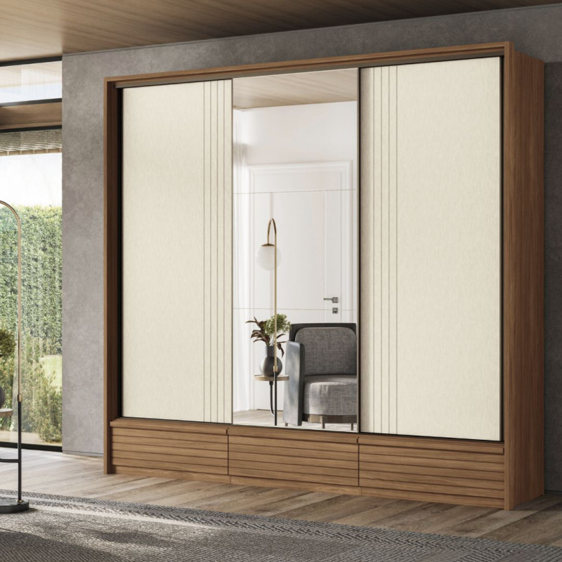 ROPERO DEMOCRATA 3P CORRED JATOBA/ARENA FLEX ROPERO DEMOCRATA 3P CORRED JATOBA/ARENA FLEX