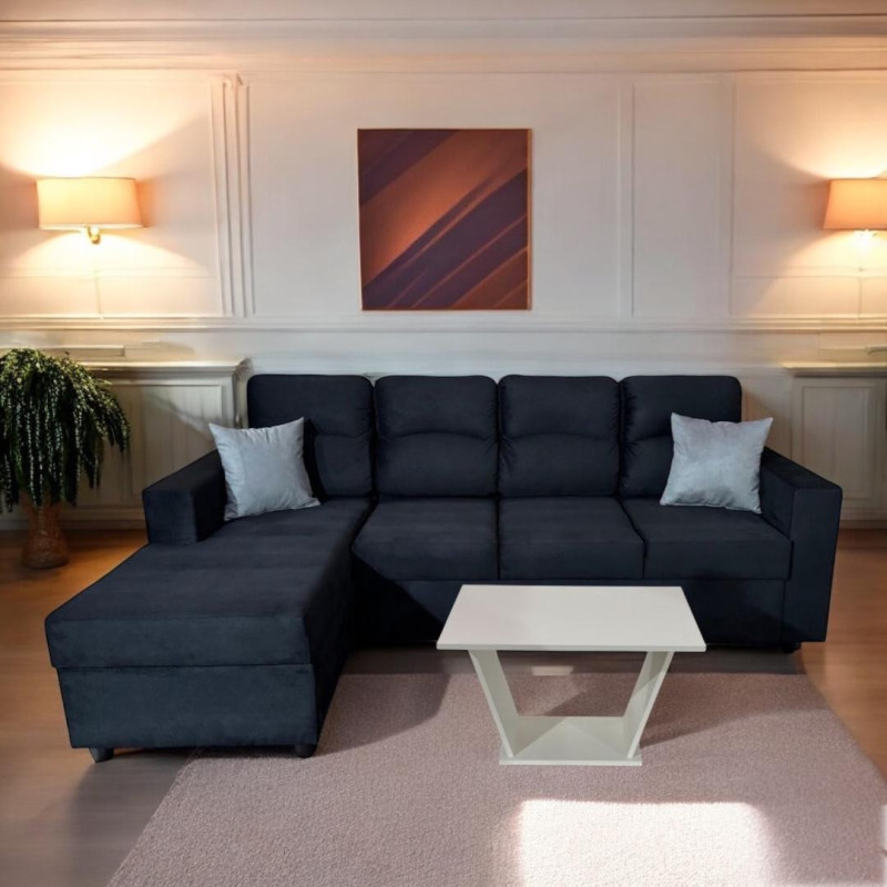SOFA SAN LORENZO 3+CHAISE NEGRO SOFA SAN LORENZO 3+CHAISE NEGRO