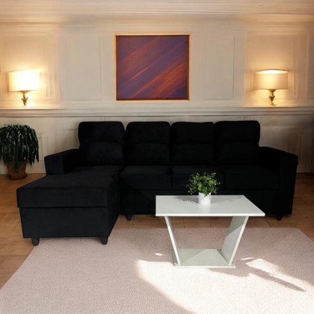SOFA SAN LORENZO 3+CHAISE  NEGRO