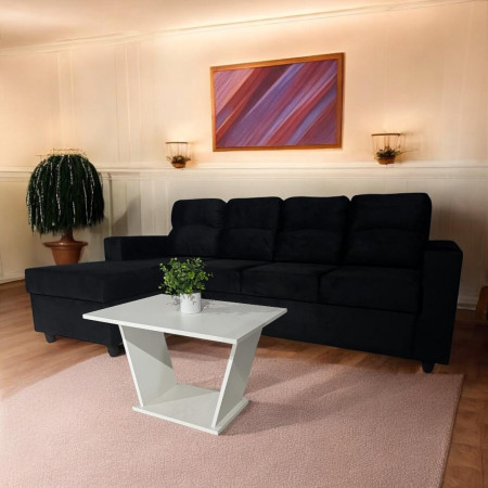 SOFA SAN LORENZO 3+CHAISE  NEGRO