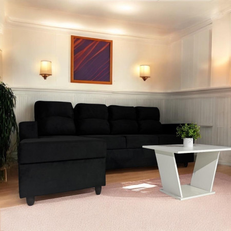 SOFA SAN LORENZO 3+CHAISE  NEGRO
