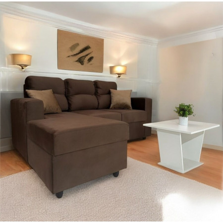 SOFA SAN LORENZO 2 + CHAISE  MARRON