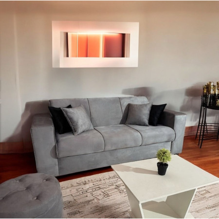 SOFA SAN JUAN 3L GRIS + PUFF