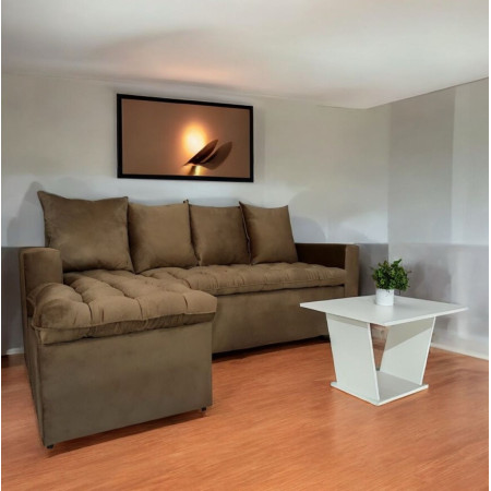 SOFA ATYRA 3 LUGARES + CHAISE BEIGE