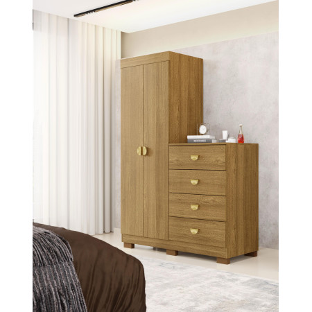 ROPERO CON COMODA CRISTAL NATURE