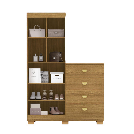 ROPERO CON COMODA CRISTAL NATURE