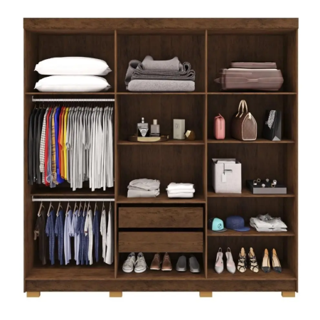 ROPERO LISBOA 6 PUERTAS IMBUIA/RUSTICO