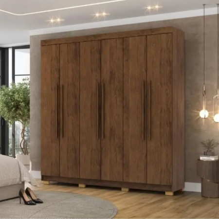 ROPERO LISBOA 6 PUERTAS IMBUIA/RUSTICO