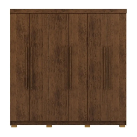 ROPERO LISBOA 6 PUERTAS IMBUIA/RUSTICO