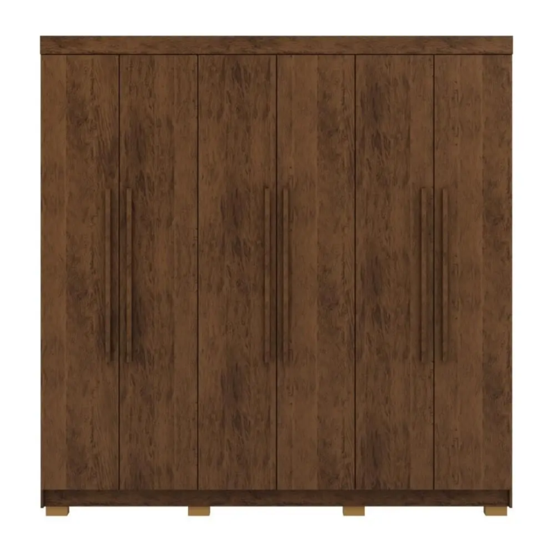 ROPERO LISBOA 6 PUERTAS IMBUIA/RUSTICO