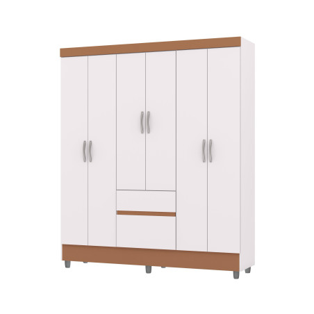 ROPERO ALPES 6 PUERTAS BLANCO/CAMARIN