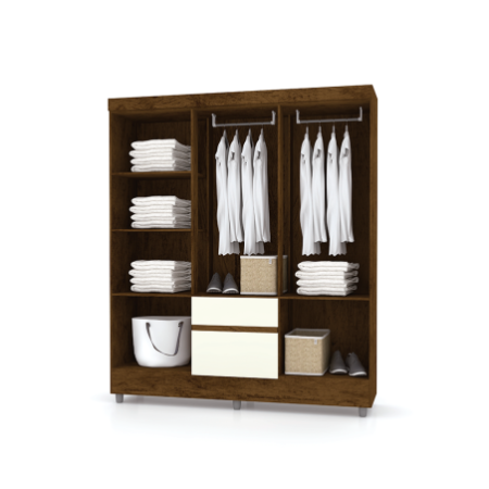 ROPERO ALPES 6 PUERTAS IMBUIA/CHAMPAGNE