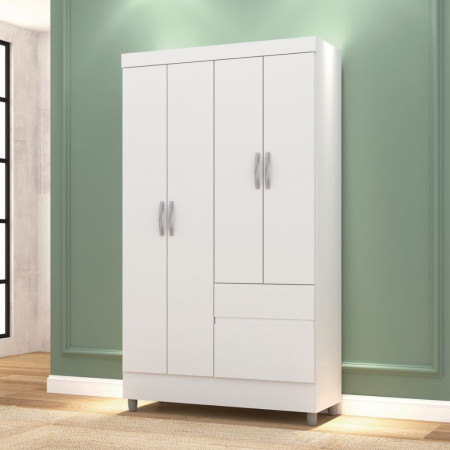 ROPERO ALPES 4 PUERTAS BLANCO/CAMARIN FLEX