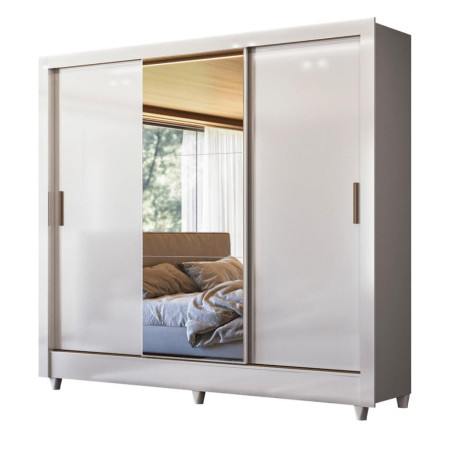 ROPERO  VIENNA 3 PUERTAS CORREDIZAS CON ESPEJO  BLANCO
