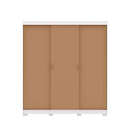 ROPERO PORTO 3 PUERTAS CORREDIZAS BLANCO/CAMARIN