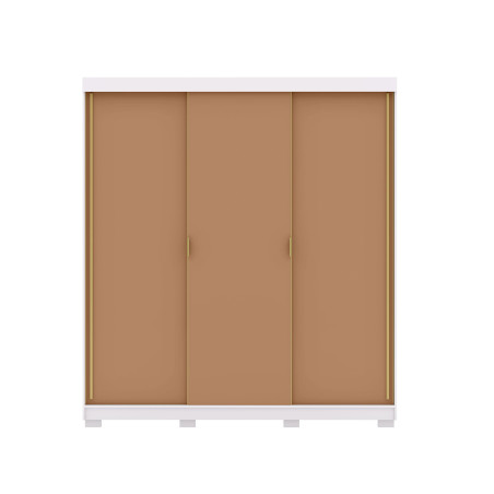 ROPERO PORTO 3 PUERTAS CORREDIZAS BLANCO/CAMARIN