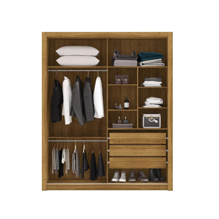 ROPERO DUBAI 2 PUERTAS CORREDIZAS NATURE/FENDI FLEX