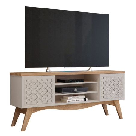 RACK BANCADA FLORENCA PARA TV DE 70” OFF WHITE/MATE