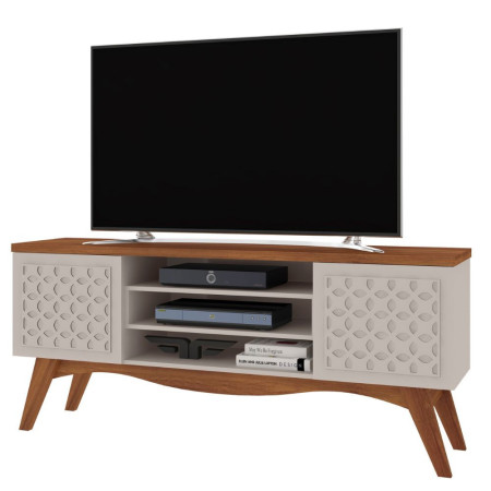 RACK BANCADA FLORENCA PARA TV DE 70” OFF WHITE/MATE