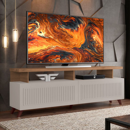 RACK BANCADA FLORENCA PARA TV DE 70” OFF WHITE/MATE
