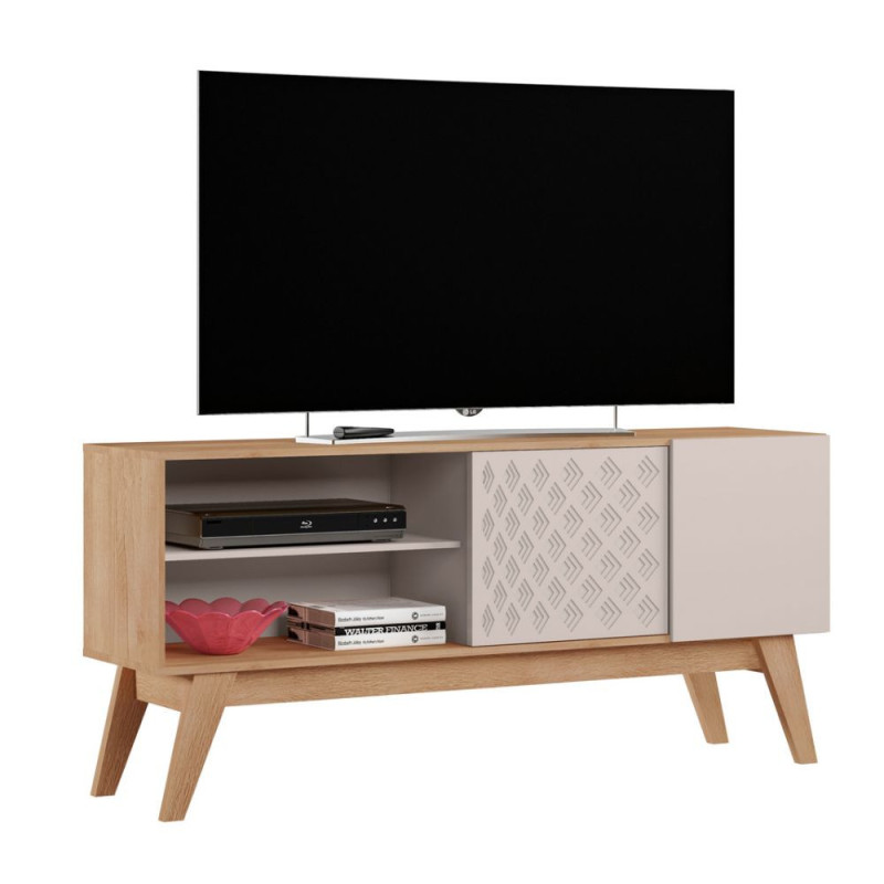 RACK BANCADA FLORENCA PARA TV DE 70” OFF WHITE/MATE