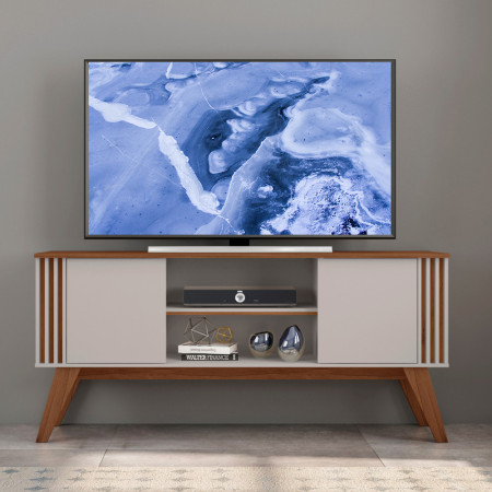 RACK BANCADA FLORENCA PARA TV DE 70” OFF WHITE/MATE
