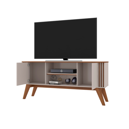 RACK BANCADA FLORENCA PARA TV DE 70” OFF WHITE/MATE