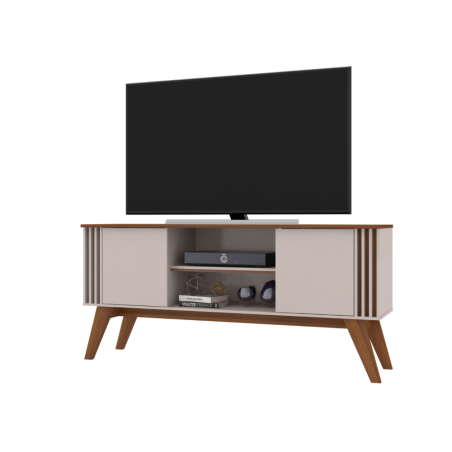 RACK BANCADA FLORENCA PARA TV DE 70” OFF WHITE/MATE