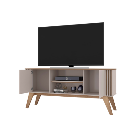 RACK BANCADA FLORENCA PARA TV DE 70” OFF WHITE/MATE