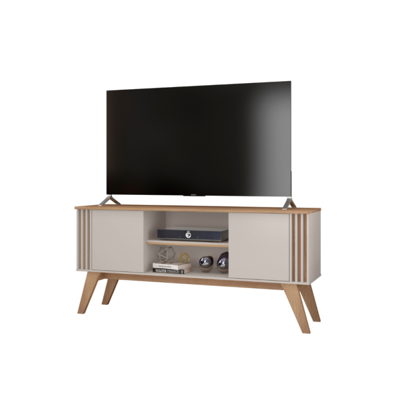 RACK BANCADA FLORENCA PARA TV DE 70” OFF WHITE/MATE