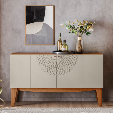 RACK BANCADA FLORENCA PARA TV DE 70” OFF WHITE/MATE