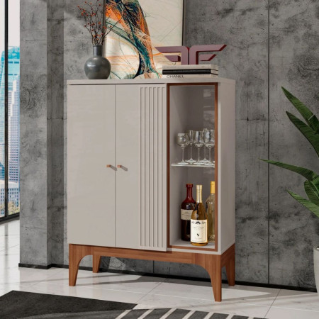 RACK BANCADA FLORENCA PARA TV DE 70” OFF WHITE/MATE