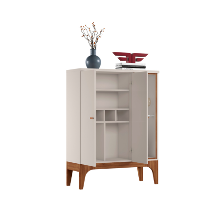 RACK BANCADA FLORENCA PARA TV DE 70” OFF WHITE/MATE