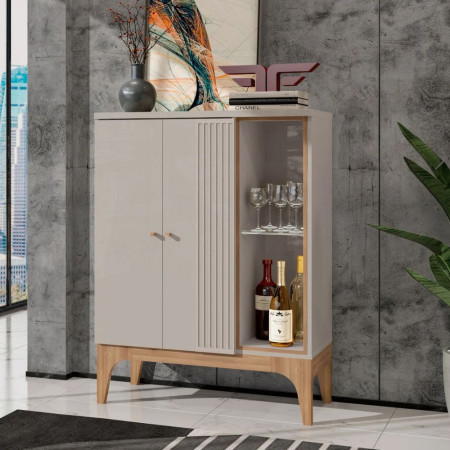 RACK BANCADA FLORENCA PARA TV DE 70” OFF WHITE/MATE