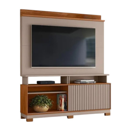 ESTANTE HOME TEATHER DALLAS 1.6 FLEX P/ TV HASTA 65" GRIGIO FOSCO/CINAMOMO MEL