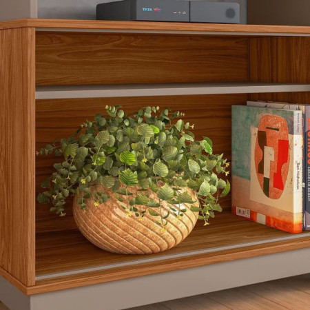 ESTANTE HOME TEATHER DALLAS 1.6 FLEX P/ TV HASTA 65" GRIGIO FOSCO/CINAMOMO MEL