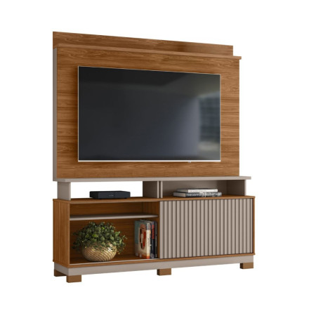 ESTANTE HOME TEATHER DALLAS 1.6 FLEX P/ TV HASTA 65" GRIGIO FOSCO/CINAMOMO MEL