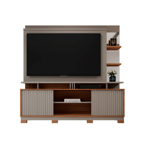 ESTANTE HOME TEATHER DENVER FLEX  P/ TV HASTA 60" CINAMOMO MEL/GRIGIO FOSCO