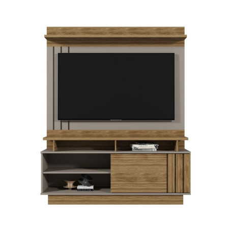 ESTANTE HOME TEATHER GOIÁS 1.5 P/ TV HASTA 55" GRIGIO FOSCO/AMENDOA