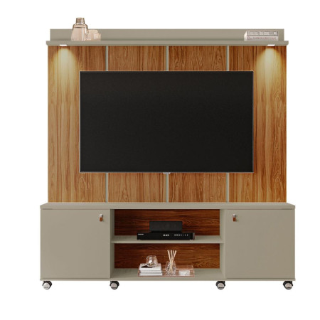 ESTANTE HOME TEATHER MADISON P/ TV HASTA 70" GRIGIO FOSCO / CINAMOMO MEL