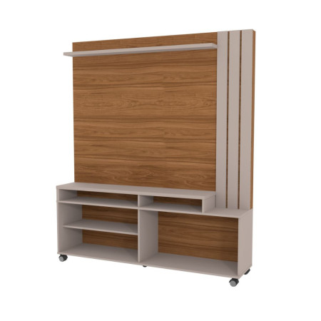 ESTANTE HOME TEATHER 1.6 NEVADA P/ TV HASTA 65" GRIGIO FOSCO/CINAMOMO MEL