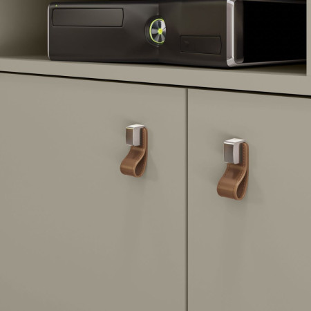 ESTANTE HOME TEATHER 1.6 NEVADA P/ TV HASTA 65" GRIGIO FOSCO/CINAMOMO MEL