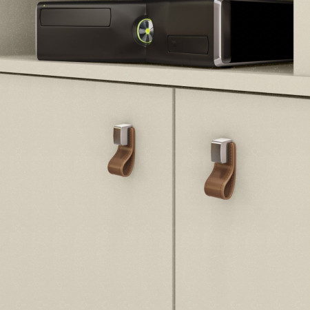 ESTANTE HOME TEATHER 1.6 NEVADA P/ TV HASTA 65" PEROLA METALIZADO/CINAMOMO MEL