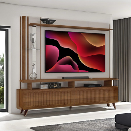 ESTANTE HOME VEGA P/ TV HASTA 65" OFF WHITE/MATTE