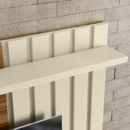 ESTANTE HOME TEATHER VEGAS 1.6 P/ TV HASTA 65" CINAMOMO MEL/PEROLA METALIZADO