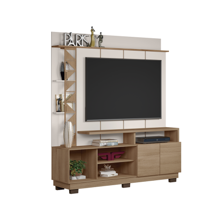 ESTANTE HOME VIVAZ 1.6 P/ TV HASTA 60" OFF WHITE/CEDRO