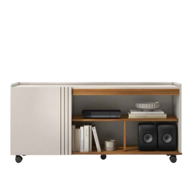 RACK TOLEDO P/ TV HASTA 50" CINAMOMO MEL/ PEROLA METALIZADO