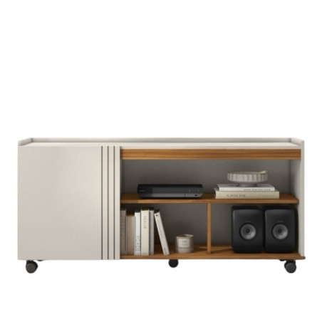 RACK TOLEDO P/ TV HASTA 50" CINAMOMO MEL/ PEROLA METALIZADO