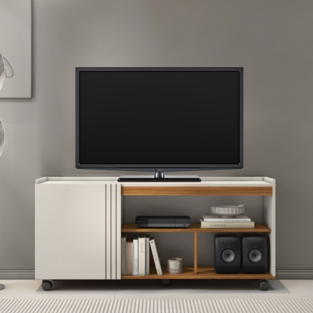 RACK TOLEDO P/ TV HASTA 50" CINAMOMO MEL/ PEROLA METALIZADO